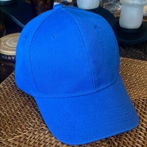 Plain Blue Baseball Cap/Hat, Adjustable